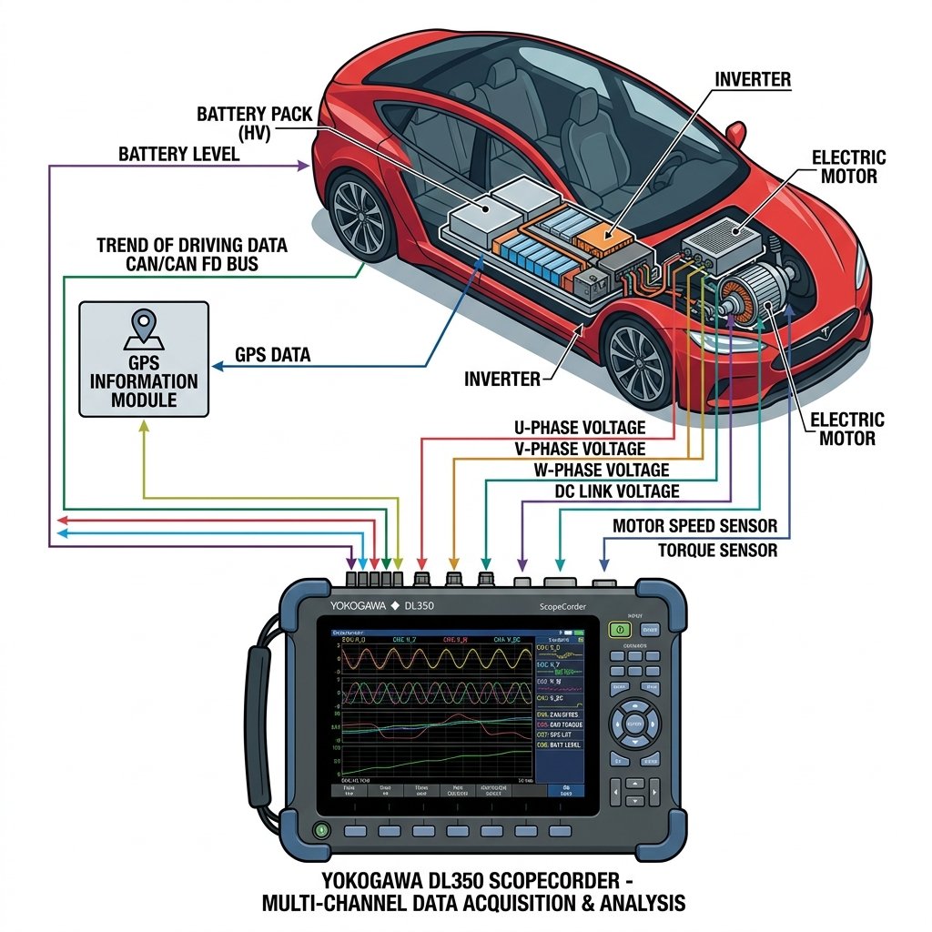 Electric vehicle inverter voltage evaluation diagram